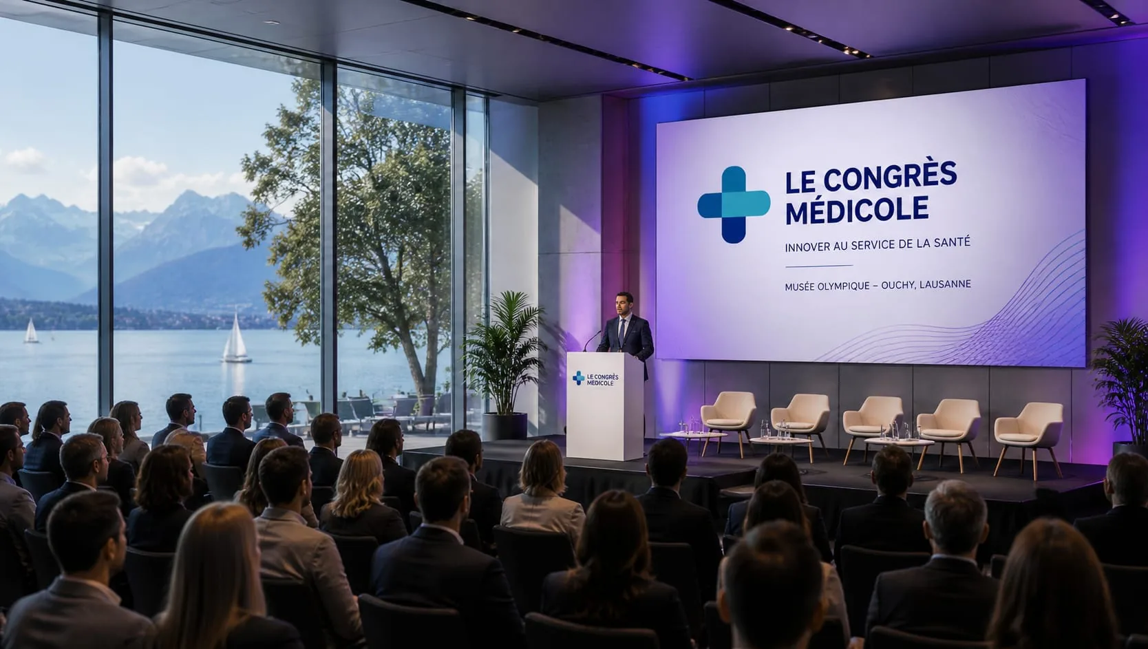Conférence Le Congrès Médicole au Musée Olympique d'Ouchy, Lausanne — orchestration événementielle Corelis